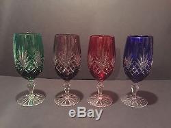 water goblets colored