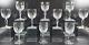 10 Mikasa Symphony Wine Glasses Set Vintage Crystal Clear Etch Cut Stemware Lot