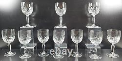 10 Mikasa Symphony Wine Glasses Set Vintage Crystal Clear Etch Cut Stemware Lot