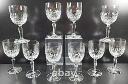 10 Mikasa Symphony Wine Glasses Set Vintage Crystal Clear Etch Cut Stemware Lot