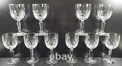 10 Mikasa Symphony Wine Glasses Set Vintage Crystal Clear Etch Cut Stemware Lot
