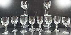 10 Mikasa Symphony Wine Glasses Set Vintage Crystal Clear Etch Cut Stemware Lot