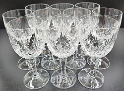 10 Mikasa Symphony Wine Glasses Set Vintage Crystal Clear Etch Cut Stemware Lot