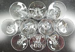 10 Mikasa Symphony Wine Glasses Set Vintage Crystal Clear Etch Cut Stemware Lot