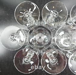 10 Mikasa Symphony Wine Glasses Set Vintage Crystal Clear Etch Cut Stemware Lot