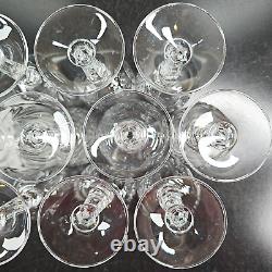 10 Mikasa Symphony Wine Glasses Set Vintage Crystal Clear Etch Cut Stemware Lot