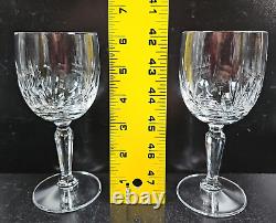 10 Mikasa Symphony Wine Glasses Set Vintage Crystal Clear Etch Cut Stemware Lot