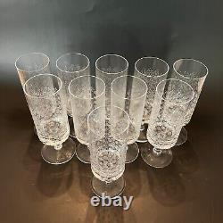 10 ROSENTHAL ROMANCE PATTERN CRYSTAL STEMMED WINE GLASSES, 5.75 in, vintage