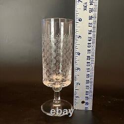 10 ROSENTHAL ROMANCE PATTERN CRYSTAL STEMMED WINE GLASSES, 5.75 in, vintage