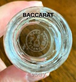 10-Vintage Baccarat Clear Montaigne optic crystal wine glasses set