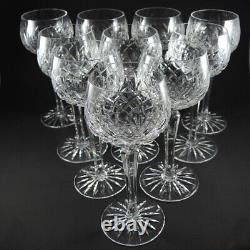 10 Vintage Bohemian Czech Crystal Diamond Cut Hock or White Wine glasses