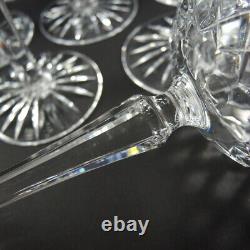 10 Vintage Bohemian Czech Crystal Diamond Cut Hock or White Wine glasses