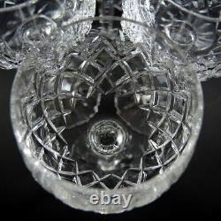 10 Vintage Bohemian Czech Crystal Diamond Cut Hock or White Wine glasses
