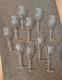 10 Vintage Depression Crystal Wine Goblets 8 tall X 10 glasses