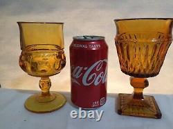 10 Vintage Mismatched Wine Glass Water Goblets Glasses Gem Tone Colorful #32