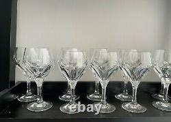 10 Vintage Nachtmann Crystal White Wine Glassessonjadisc. Patternsigned