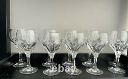 10 Vintage Nachtmann Crystal White Wine Glassessonjadisc. Patternsigned