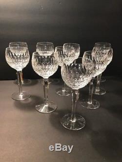 10 WATERFORD COLLEEN WINE HOCK GLASSES MARKED 7 3/8 Vintage EXCELLENT