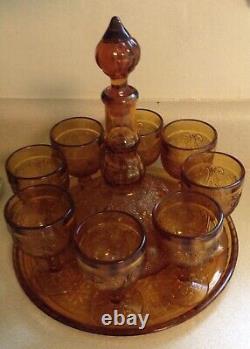 10 pic VINTAGE AMBER WINE SET