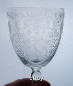 11 RARE SHAPE Duncan & Miller FIRST LOVE 8oz Water Goblets Wine Glass Vintage