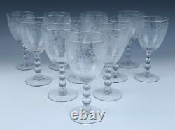 11 RARE SHAPE Duncan & Miller FIRST LOVE 8oz Water Goblets Wine Glass Vintage