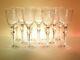 11 Seneca Ornately Cut Glass Floral & Leaves 7 Wine Glasses-#4805-1
