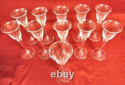 11 Vintage 1930's Steuben Crystal Stemware Glasses #6401 Cordial Wine MINT