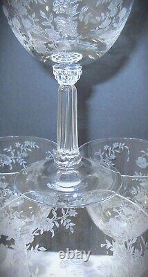 11 Vintage Fostoria Crystal Bouquet 6 1/4 Water Goblet Lg Wine Glass Stem 6033
