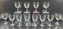 12 Fostoria Contour Clear Wine Glasses Set Vintage Elegant Curved Stems MCM Lot
