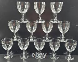 12 Fostoria Contour Clear Wine Glasses Set Vintage Elegant Curved Stems MCM Lot
