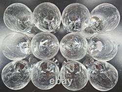 12 Fostoria Contour Clear Wine Glasses Set Vintage Elegant Curved Stems MCM Lot