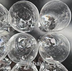 12 Fostoria Contour Clear Wine Glasses Set Vintage Elegant Curved Stems MCM Lot