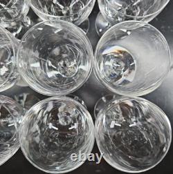 12 Fostoria Contour Clear Wine Glasses Set Vintage Elegant Curved Stems MCM Lot
