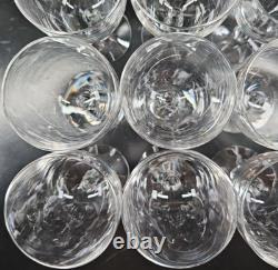 12 Fostoria Contour Clear Wine Glasses Set Vintage Elegant Curved Stems MCM Lot