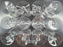 12 Fostoria Contour Clear Wine Glasses Set Vintage Elegant Curved Stems MCM Lot