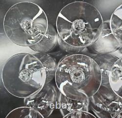 12 Fostoria Contour Clear Wine Glasses Set Vintage Elegant Curved Stems MCM Lot