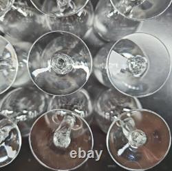 12 Fostoria Contour Clear Wine Glasses Set Vintage Elegant Curved Stems MCM Lot