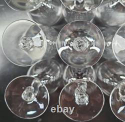 12 Fostoria Contour Clear Wine Glasses Set Vintage Elegant Curved Stems MCM Lot