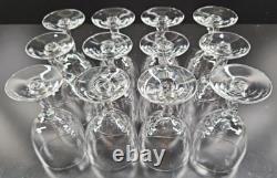 12 Fostoria Contour Clear Wine Glasses Set Vintage Elegant Curved Stems MCM Lot