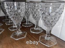 12 Fostoria MCM Sherry Glasses CORDIAL Glasses Wine CLEAR Glasses Vintage