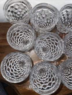 12 Fostoria MCM Sherry Glasses CORDIAL Glasses Wine CLEAR Glasses Vintage