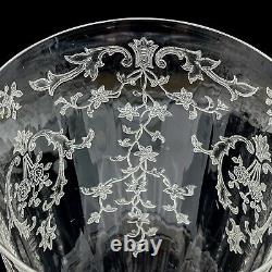 12 Fostoria Navarre Crystal Etched Water Wine Glasses Stemware7 3/4 Vintage AB2