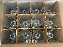 12 Libbey Vintage Crystal Goblet Wine Drinking Glasses Set Dozen Nos New In Box