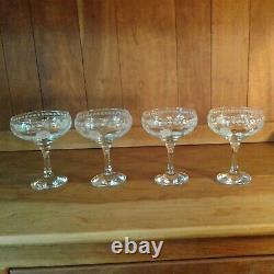 12 Mostly NWT or Unused Williams Sonoma Vintage Etched Glassware Wine Champagne