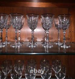 12 Noritake HAMPTON HALL 8 1/2 Water Goblet or Wine Cut Crystal Blown Glass