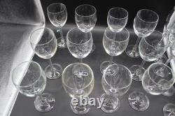 12 Vintage Crystal Wine Goblets withTwisted Air-Bubble Stems by Cristal d'Arques