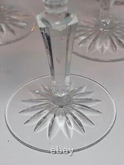 12 Vintage Signed Galway Irish Crystal Water Glasses Red Wine wStorage Dust Tote