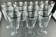 12 Vintage Stemware Platinum Rimmed Champagne Wine Glasses Goblets