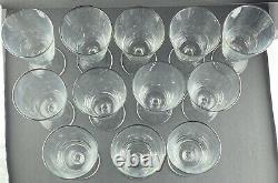 12 Vintage Stemware Platinum Rimmed Champagne Wine Glasses Goblets