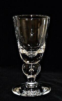 12 Vintage Steuben Crystal Wine Goblets Glasses Teardrop Design Barware BALUSTER